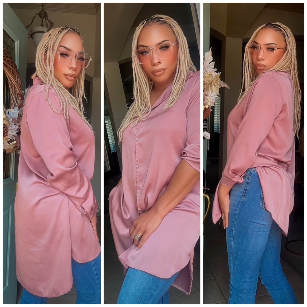 Elegant Pink Women's Top- F
